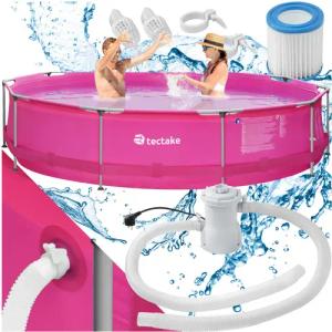 tectake Framepool Swimming Pool, rund