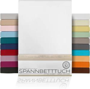 Beautex Spannbettlaken Spannbetttuch Bettlaken aus gekämmter