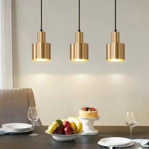 ZMH Pendelleuchte Esszimmer 3 Flammig Gold