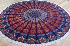 Guru-Shop Tagesdecke Rundes indisches Mandala Tuch,