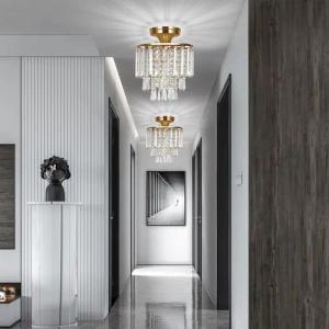 BlingBin Kronleuchter Modern Kristall Deckenleuchte Gold