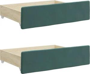 vidaXL Bettschubkasten Bettschubladen 2 Stk. Dunkelgrün