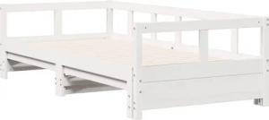 vidaXL Bett Tagesbett ohne Matratze Weiß