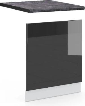 Vicco Frontblende Fame-Line, Anthrazit Hochglanz/Weiß, 60