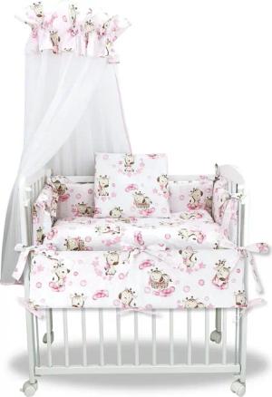 Baby-Delux Beistellbett Babybett Giraffe Rosa, 10-tlg.,