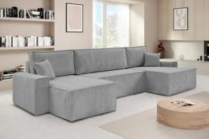 Beautysofa Ecksofa mit Bettkasten, im Cordstoff