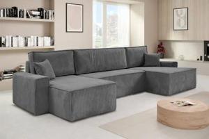 Beautysofa Ecksofa mit Bettkasten, im Cordstoff