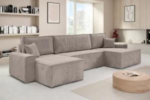 Beautysofa Ecksofa mit Bettkasten, im Cordstoff