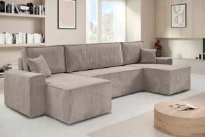 Beautysofa Ecksofa mit Bettkasten, im Cordstoff