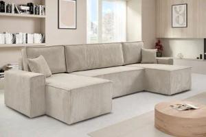 Beautysofa Ecksofa mit Bettkasten, im Cordstoff