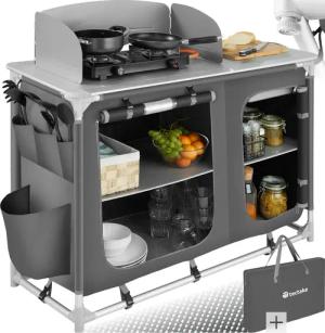 tectake Campingtisch Campingküche Luxus mit 4