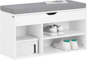 SoBuy Schuhbank FSR45, mit Sitzkissen Sitzbank