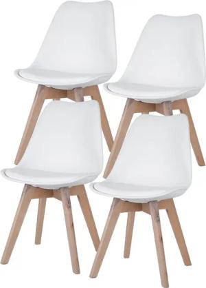 etc-shop Stuhl, Esszimmerstühle Eiche weiß Schalenstühle