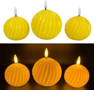 Online-Fuchs LED-Kerze 3er Set LED-Kugelkerzen mit