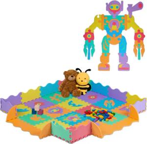 relaxdays Spielmatte Puzzlematte Roboterteile