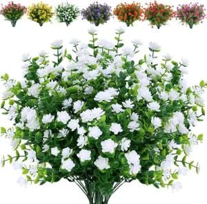 Kunstblumenstrauß 12 Stück künstliche Eukalyptus Teeblätter