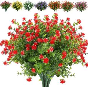 Kunstblumenstrauß 12 Stück künstliche Eukalyptus Teeblätter
