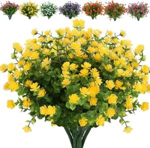 Kunstblumenstrauß 12 Stück künstliche Eukalyptus Teeblätter