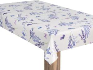 laro Tischdecke Wachstuch-Tischdecke Gartentischdecke Lavendel Blau