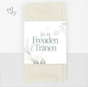 white & ivory Papierdekoration Freudentränen Banderole,