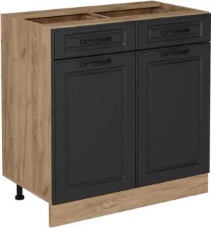 Vicco Unterschrank R-Line, Anthrazit Landhaus/Goldkraft Eiche,