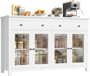 Homfa Sideboard Wohnimmer Küchenschrank, 140cm Breit