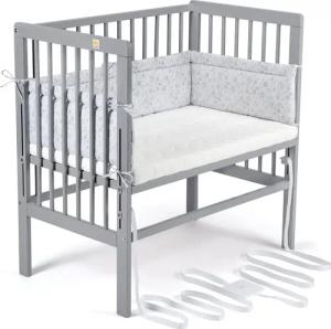 FabiMax Beistellbett Babybett Boxspring grau, 90