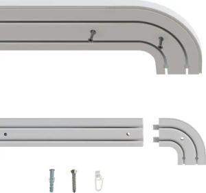 Gardineum Gardinenschiene Gardineum 2-lfg. Kunststoffschiene mit