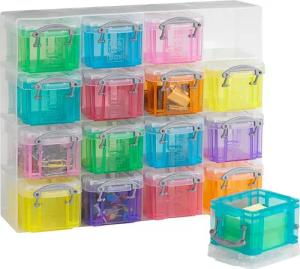 REALLYUSEFULBOX Aufbewahrungsbox 16 Aufbewahrungsboxen 0,14l -