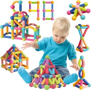 kinderplay GROßE MAGNETISCHE KONSTRUKTIONS- UND LERNBAUSTEINE