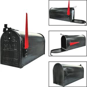 HELO24 Amerikanischer Briefkasten Retro Schwarz W2