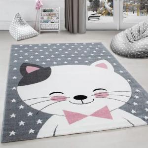 Carpettex Kinderteppich Niedliches Katze design, Läufer,