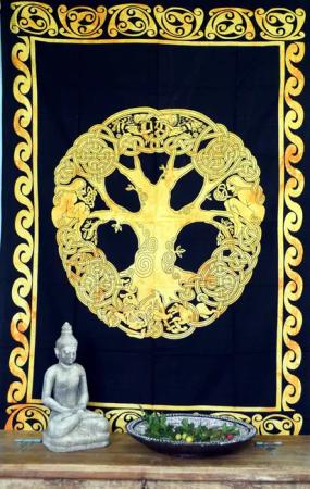 Guru-Shop Tagesdecke Boho-Style Wandbehang, indische Tagesdecke