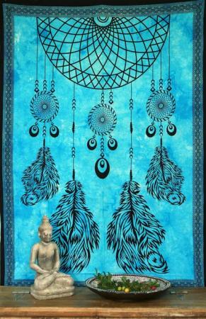Guru-Shop Tagesdecke Boho-Style Wandbehang, indische Tagesdecke