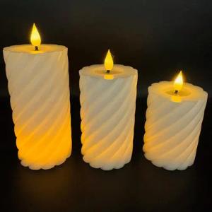 Online-Fuchs LED-Kerze 3 LED-Kerzen gedreht aus