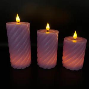 Online-Fuchs LED-Kerze 3 LED-Kerzen gedreht aus