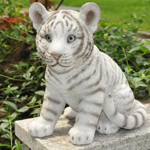 dazikemo Gartenfigur Dekofigur Gartenfigur weißer Tiger