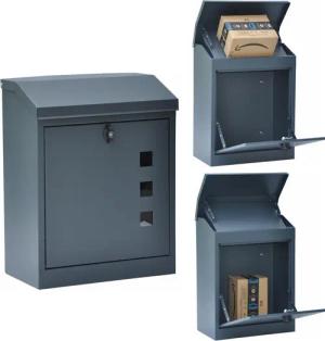 dazikemo Wandbriefkasten Briefkasten Paketbox Grau
