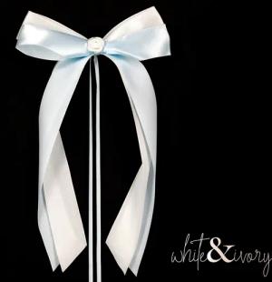 white & ivory Dekoobjekt Autoschleifen Hochzeit