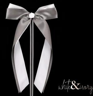 white & ivory Dekoobjekt Autoschleifen Hochzeit