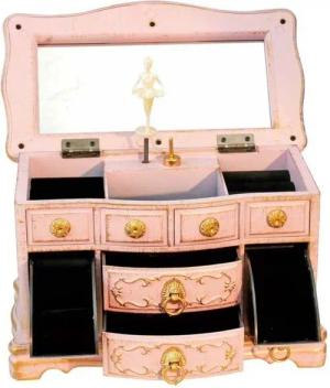 Musicboxworld Spieluhr Schmuckkommode rosa