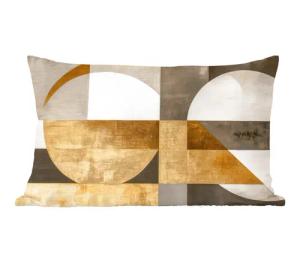 MuchoWow Dekokissen Abstrakt - Gold -