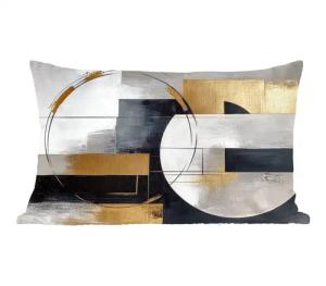 MuchoWow Dekokissen Abstrakt - Gold -