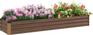 Outsunny Hochbeet Pflanzkasten mit offenem Boden,