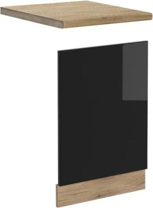 Vicco Frontblende R-Line, Schwarz Hochglanz/Goldkraft Eiche,