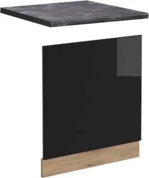 Vicco Frontblende R-Line, Schwarz Hochglanz/Goldkraft Eiche,