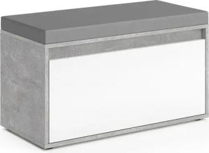 Vicco Schuhbank Iker, Beton/Weiß, 80 x