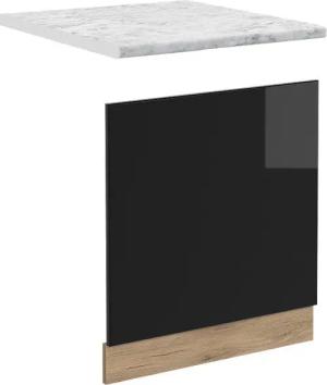 Vicco Frontblende R-Line, Schwarz Hochglanz/Goldkraft Eiche,