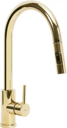 wohnwerk.idee Küchenarmatur Wasserhahn Küche ausziehbar Gold