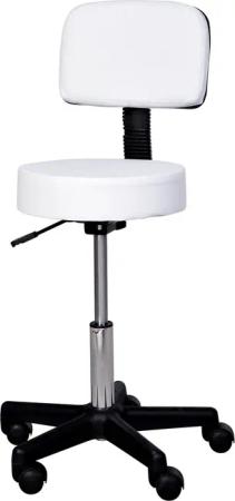 HOMCOM Rollsitz höhenverstellbarer Drehhocker mit Lehne